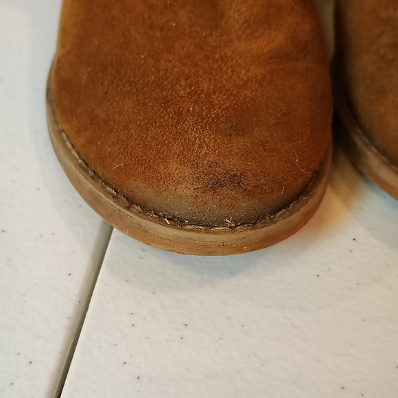 Not Rated Fringe Brown Suede Boots Festival Boho Western Size 6.5 Pull On - Picture 4 of 10